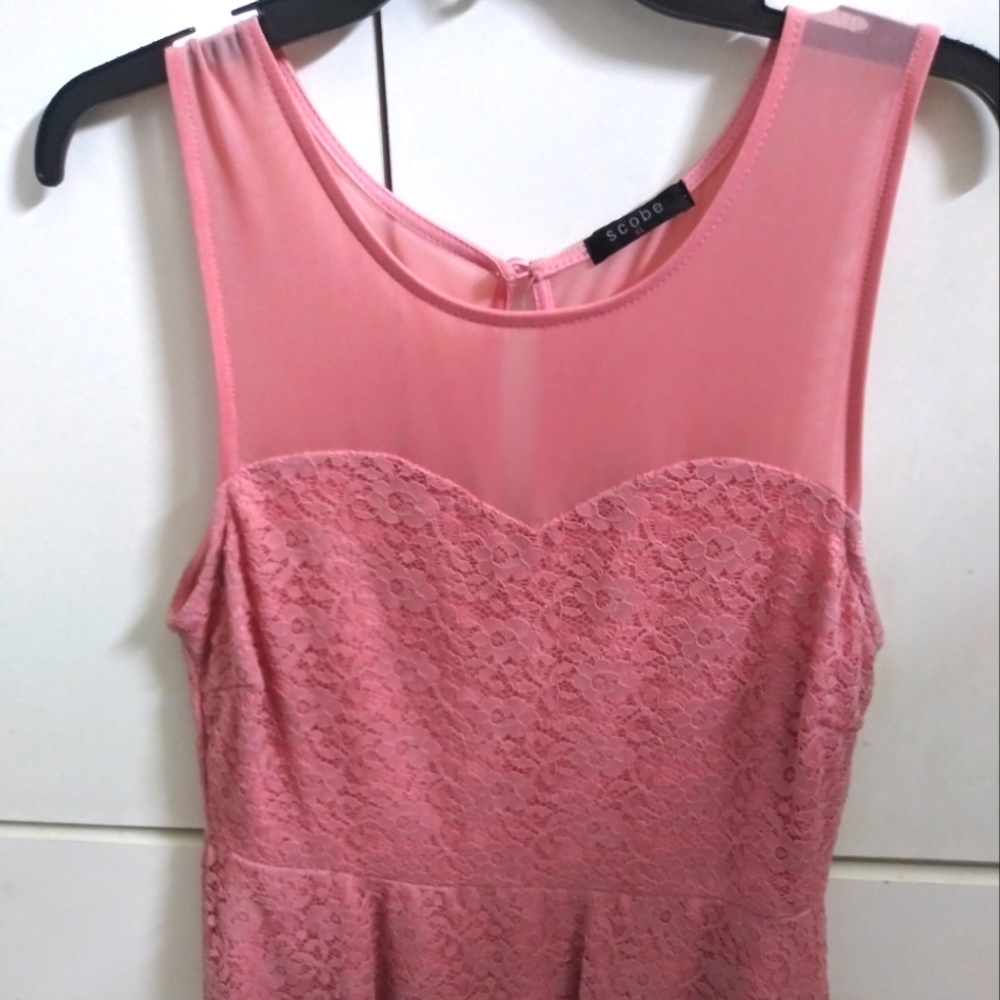 Scobe Floral Sweetheart Lace Peplum Style Barbie Fashion Top XL